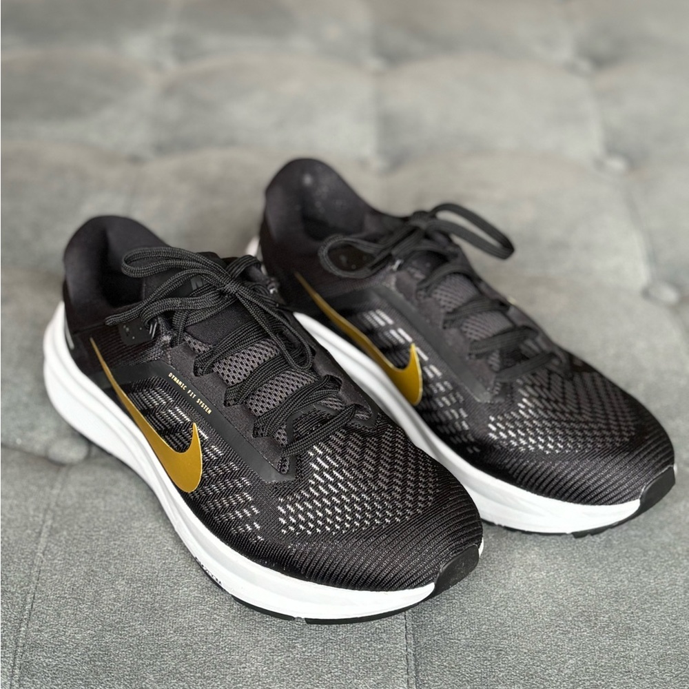 New Sz 8.5 Nike Women's Air Zoom Structure 24 Running DA8570 003 Black gold New